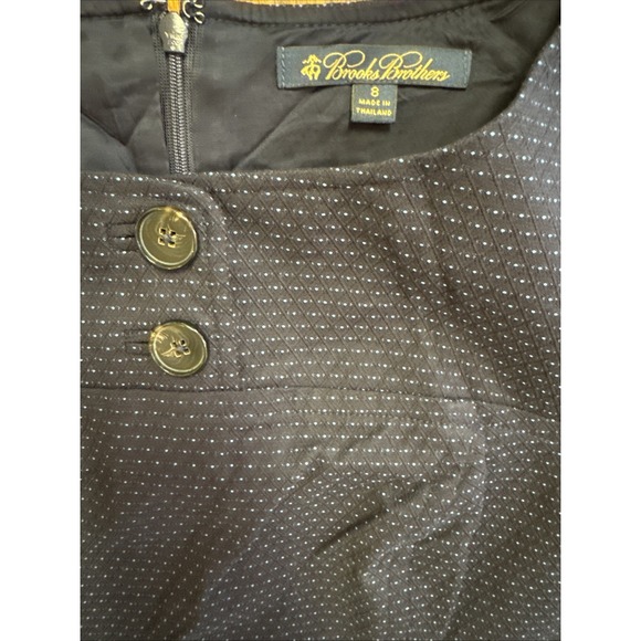 Brooks Brother Cap Sleeve Shift Dress In Navy Classic Size 8 - Picture 4 of 8